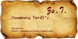 Zsembery Teréz névjegykártya