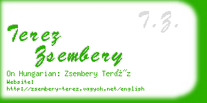 terez zsembery business card